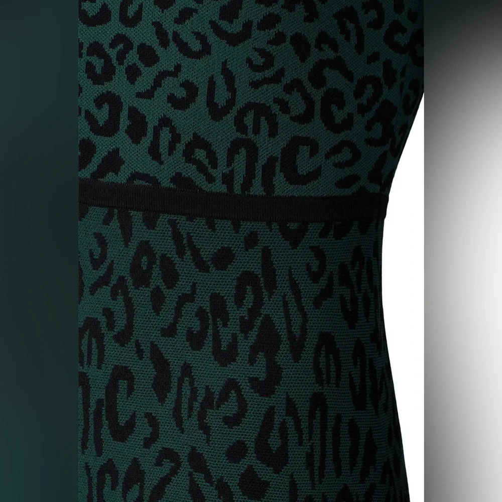 Great Jones Forest Leopard Knit Dress- Size M - Picture 4 of 7